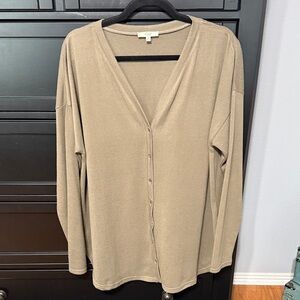 Women's Beige Cardigan Sweater